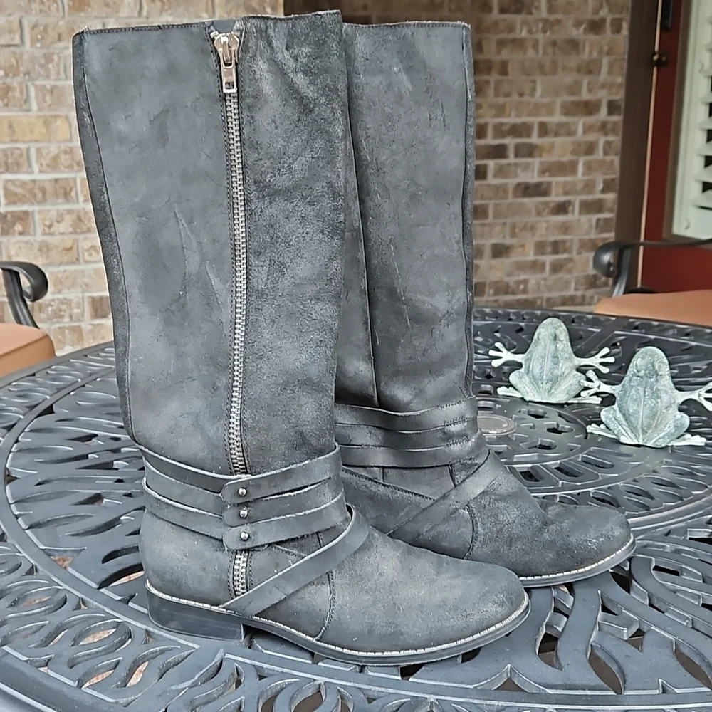 Steve Madden Suede Pull-On Boots - Picture 2 of 9